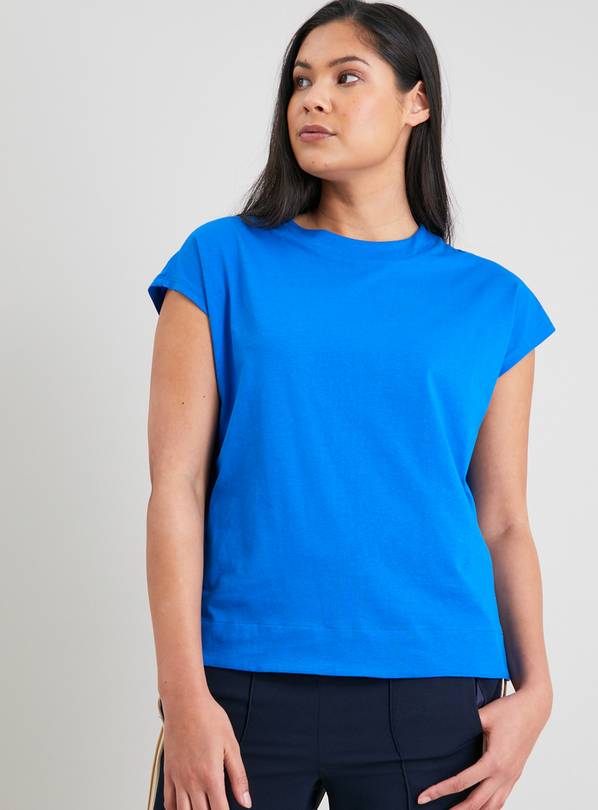 Blue Drop Hem T-Shirt - 14